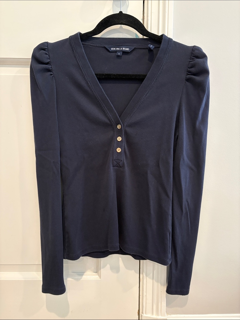 Veronica Beard cotton ribbed shirt